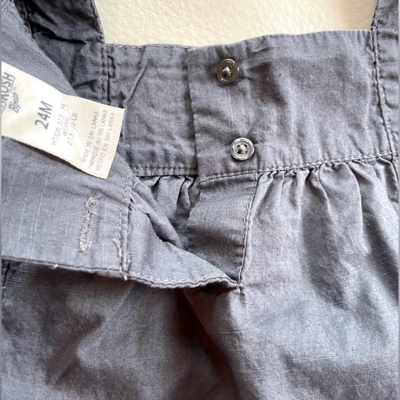 5/$20💥24M OshKosh Embroidered Peasant Flared Tank Blouse, Grey Purple & White - Picture 7 of 8